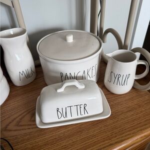 Rae Dunn White Ceramic Storage Set